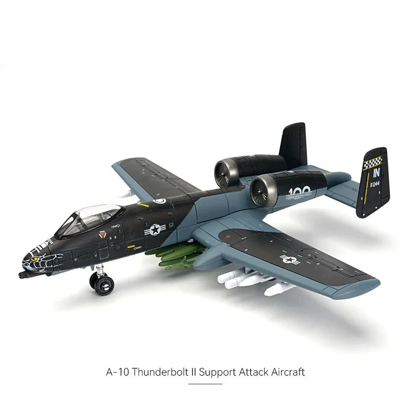 Military Series Building Blocks A-10 Thunderbolt II Support Attack Aircraft Model F14 Tomcat Fighter Toys Kids Boy Birthday Gift Qme