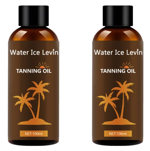 Hydrating Tanning Oil with Hyaluronic Acid & Collagen for Smooth, Elastic Skin, Non-Greasy, For Daily Use All Skin Types. Qme camel 100g