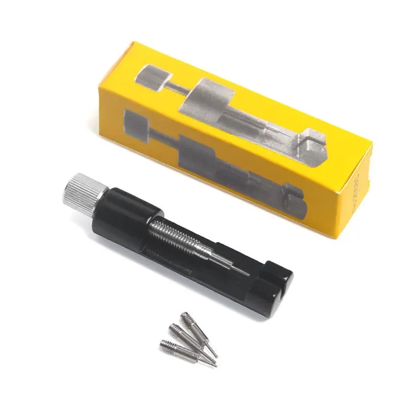 Metal Bracelet Strap Adjuster Tool Kit Mini Watch Band Link Pin Remover for Watchmakers Repair Accessory Qme Black