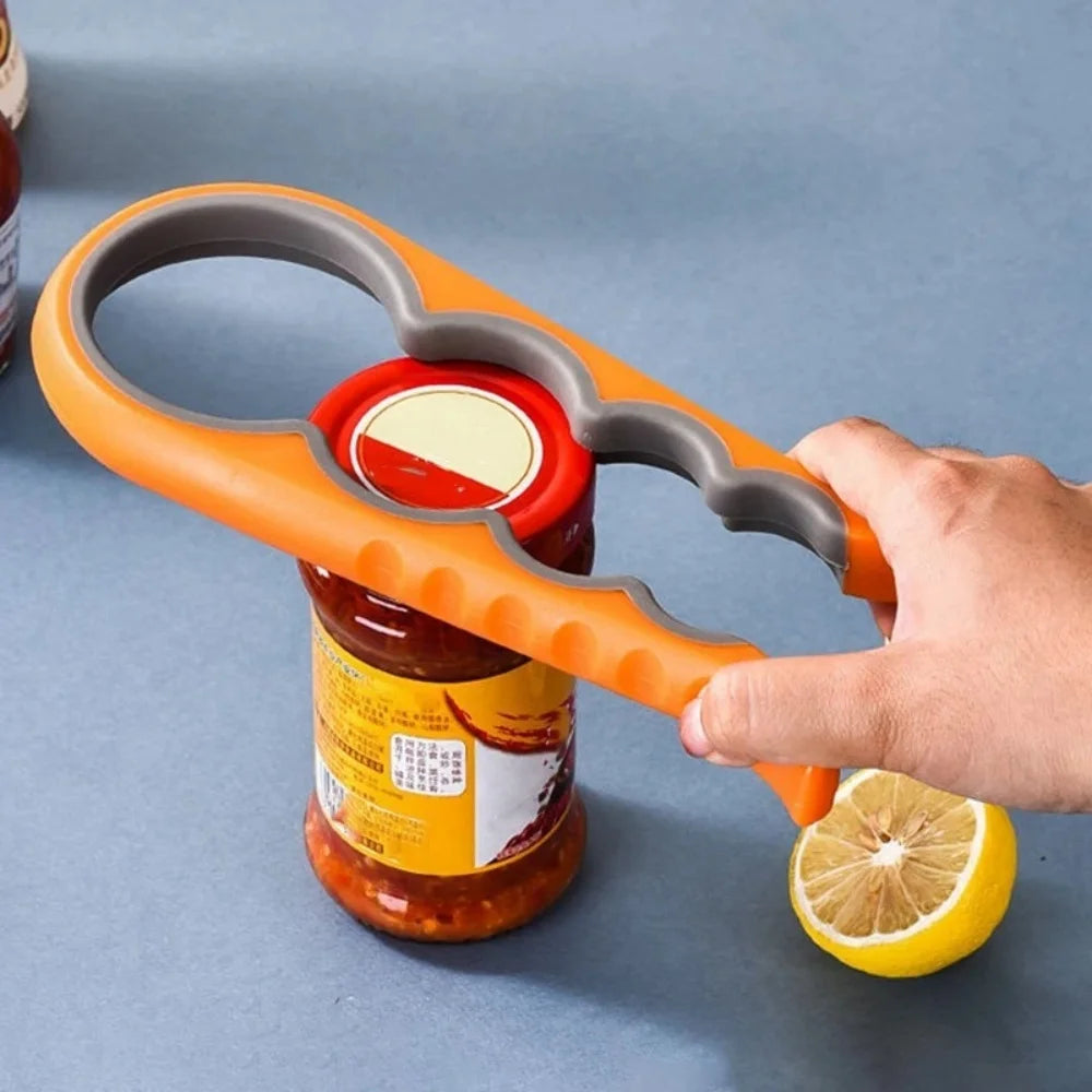 Can Opener Multi Functional Four In One Beverage Tin Opener Cap Twister Four Position Labor-Saving Opener Anti Slip Cap Twister Qme