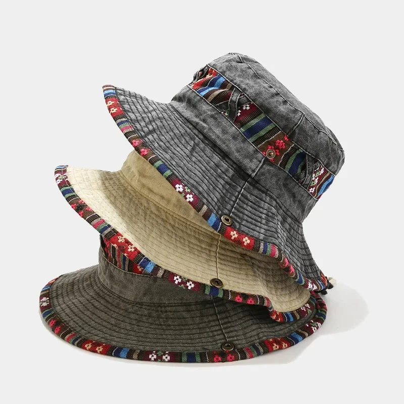 Multicolor Tactical Bucket Hat Cap Camouflage Panama Hats Men Outdoor Sports Hiking Suncreen Sunhat Qme
