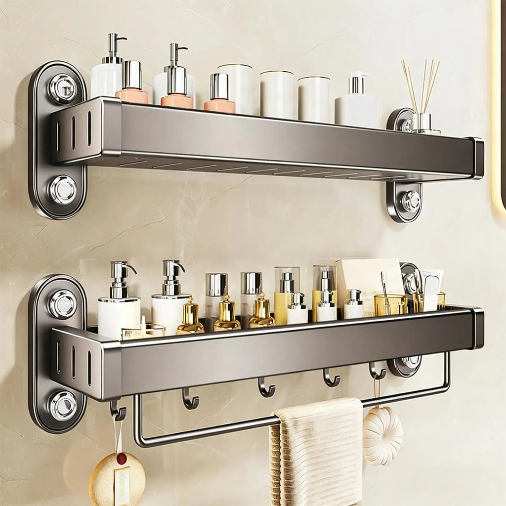 Suction Cup Shower Organizer Wall Mounted Toiletry Rack Shower Holder Rack For Bathroom Home Apartment College Dorm Toilet Qme
