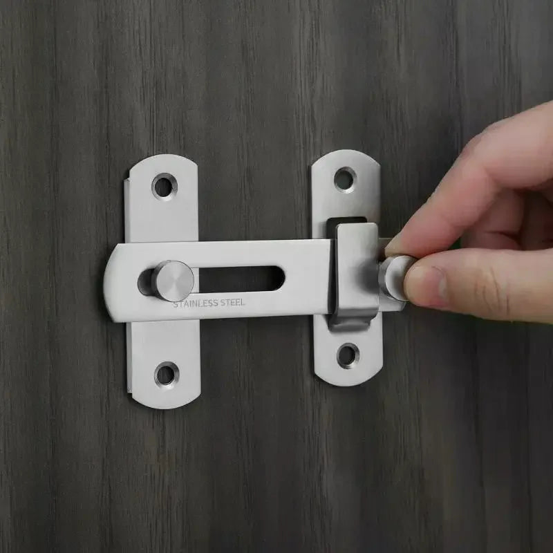 Thick Stainless Steel Door Latch Lock Hardware Gate Latches Anti Theft Easy Install For Home Bathroom Cabinet Doors Qme