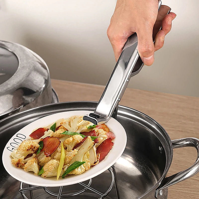 Anti-scalding Clip Bowl Holder Dish Clamp Pot Pan Gripper Plate Qme