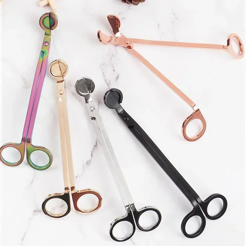 Candle Wick Trimmer Stainless Steel Scissors Trim Cutter Round Head Qme