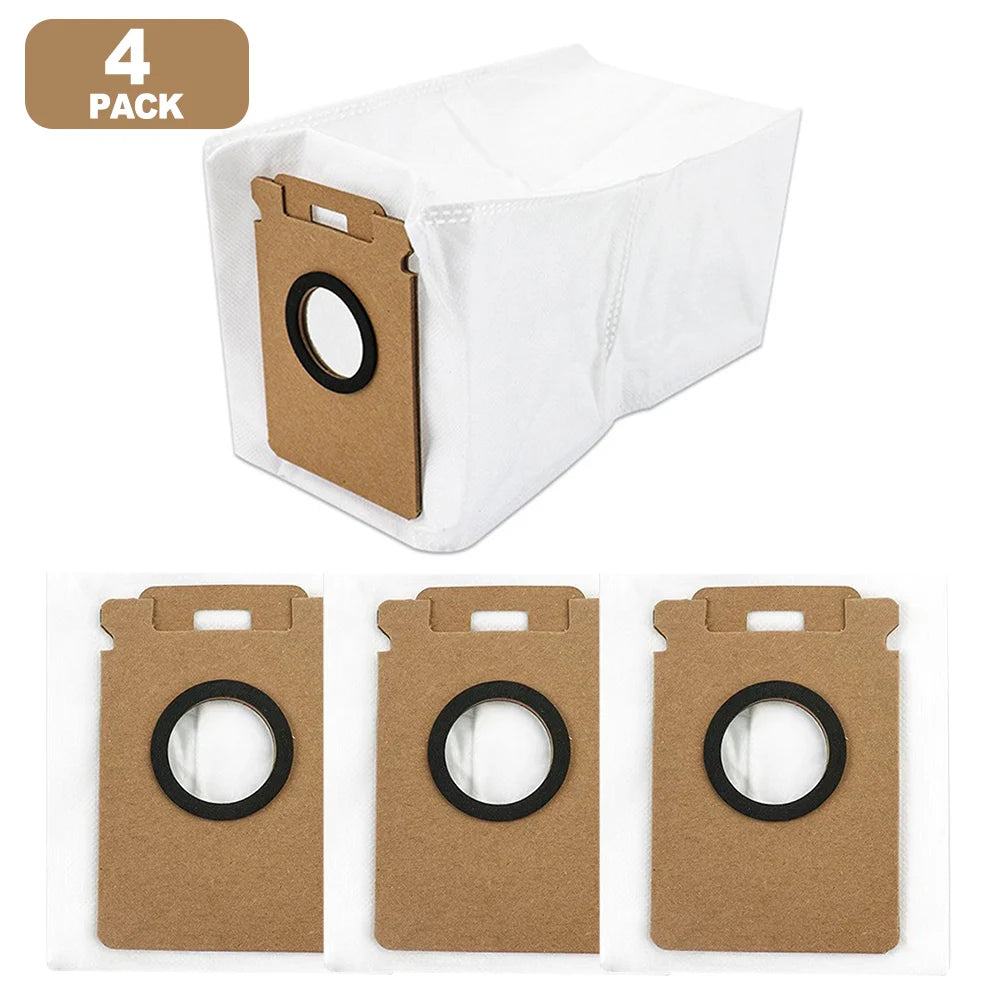 Dust Bags Compatible With For Roborock H50 Ultra H60 Hub Ultra H60 Hub Pro, 3.5L Automatic Emptying Sweeper Accessories Qme 4 PACK