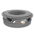 USB Type-C Fast Charging Data Cord Mobile Phone Nylon Braided Data Cable 1M/2M/3M/5M PD Charging Line For Xiaomi Samsung Oneplus Qme Grey 1m
