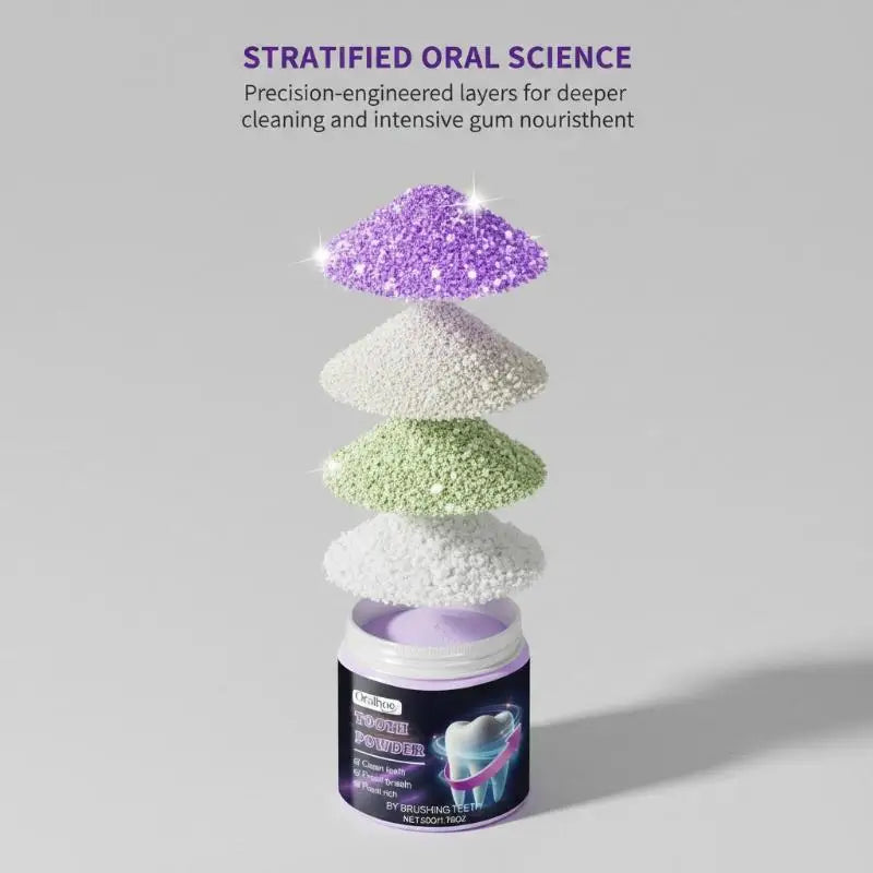 Purple Tooth Powder Teeth Whitening Gentle Stain Removal Minty Fresh Qme Default Title