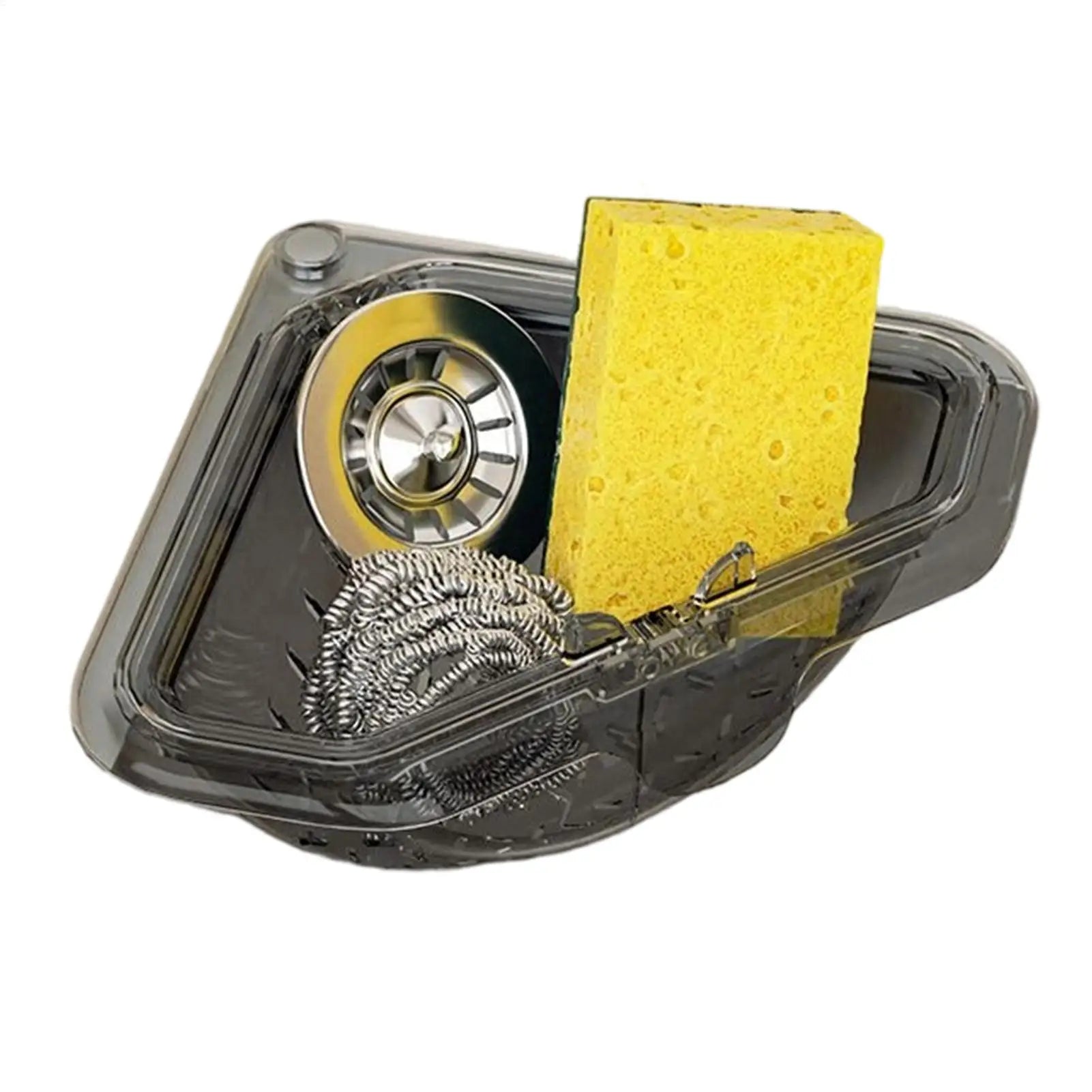 Sink Food Catcher Basket Magnetic Suction Drainage Triangle Drying Kitchen Sink Drain Strainer Corner Basket for Scrap Fruits Qme
