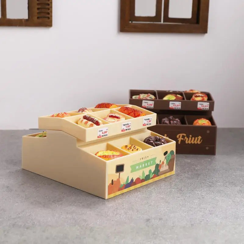 1 12 Dollhouse Simulation Supermarket Display Stand Fruit Vegetable Qme