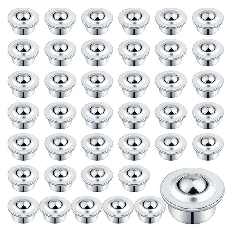 A02F-5/8Inch CY-15H Rollers, 40PCS Carbon Steel Ball Bearings, Roller Ball Transfer Casters For Efficient Movement Qme As Shown