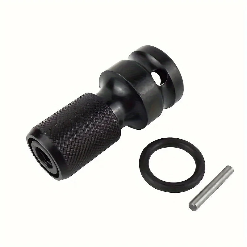 1/2 Square to 1/4 Hexagon Ratchet Sleeve Impact Wrench Sleeve Set Adapter Wrench Drive Converter Quick Release Tool Qme 1 set