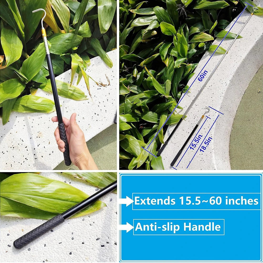 Telescoping Pole RV Awning Opener RV Camping Outdoor Setup Stainless Steel Construction Multi-section Locking System Qme