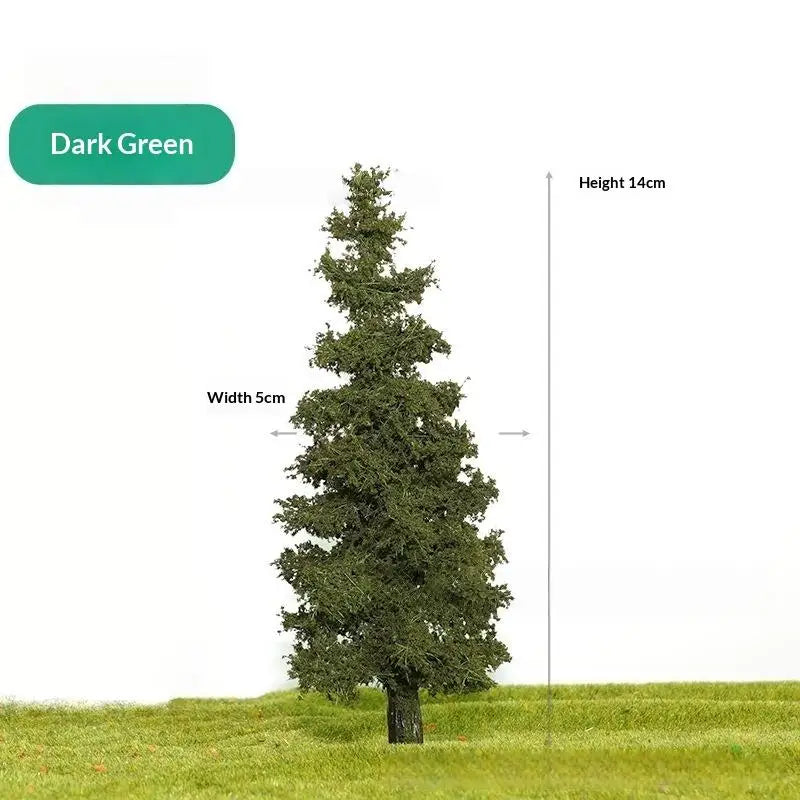 1Pcs Sand Table Material Handmade Diy Landscape Decor 14/21cm Model Pine Tree Train Layout Simulation Wire Tree Model Qme B 14CM
