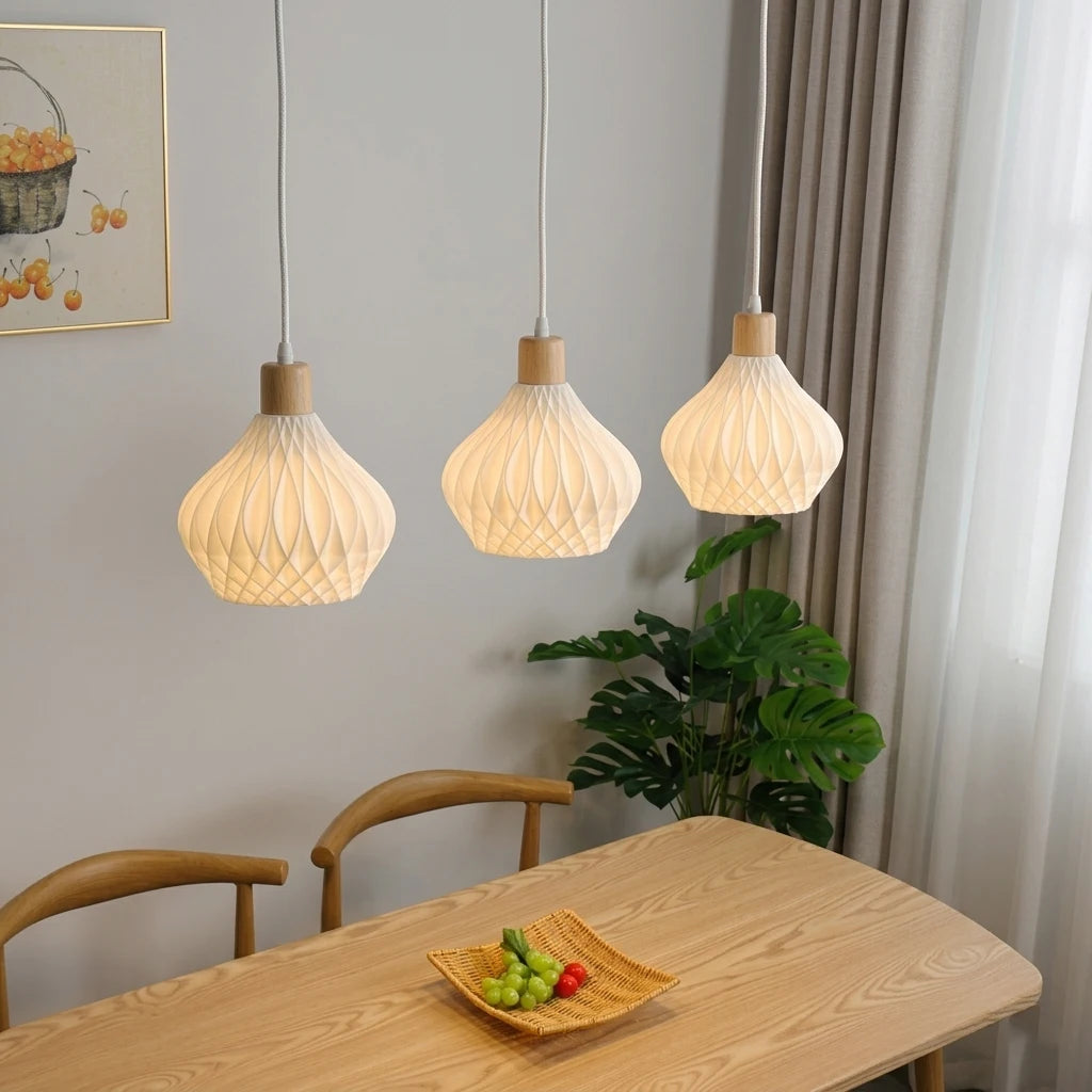 Bamboo Pendant Lamp Hanging Lamp Handmade Rattan Chandelier Fixture Restaurant Dining Room Indoor Lighting AC85-260V Qme