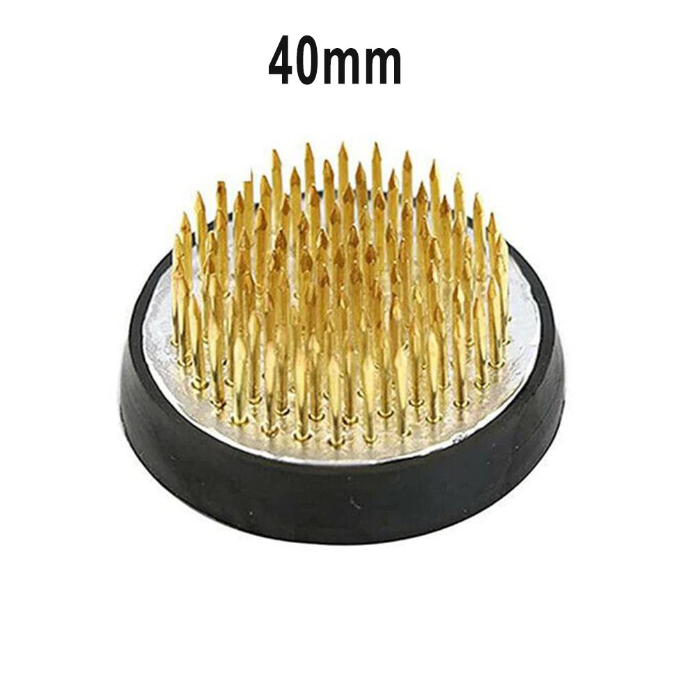 1 X Round Ikebana Holder Flower Base Holder Spiky Frog Fixed Tool Floral Arrange Tool Rubber Base Holder Flower Frog Qme