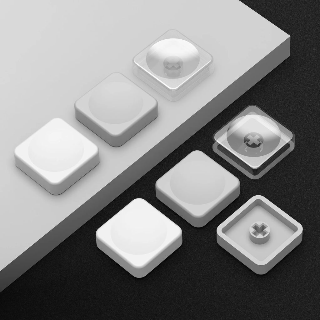 Chosfox 5/10/30/50 PCS CFX Low Profile PBT Keycaps for MX Switch Mechanical Keyboard Ultra Thin White Grey Transparent Keycap Qme