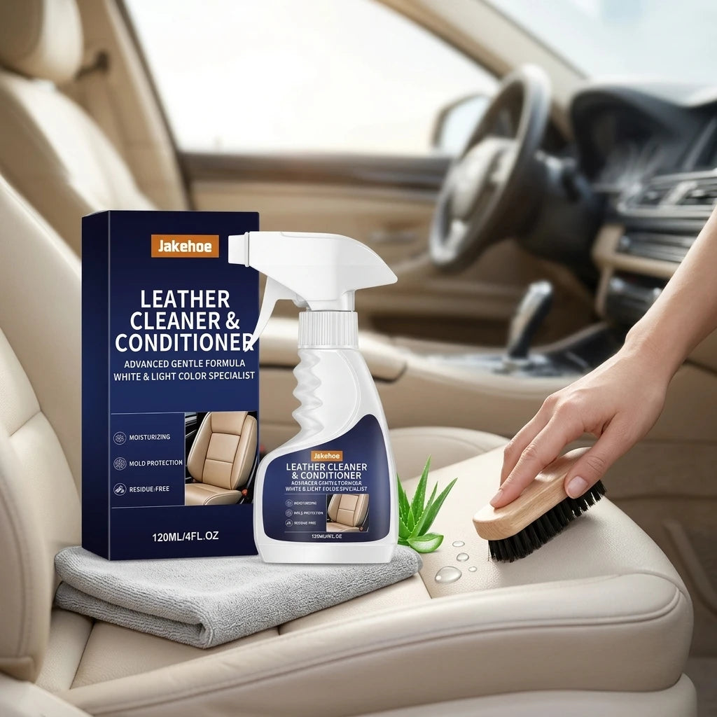 Leather Cleaning Kit Moisturize Remove Stubborn Stains Reduce Scratches Restore Leather Luster Multi-surface Leather Care Spray Qme