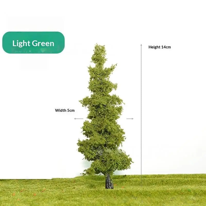1Pcs Sand Table Material Handmade Diy Landscape Decor 14/21cm Model Pine Tree Train Layout Simulation Wire Tree Model Qme C 14CM