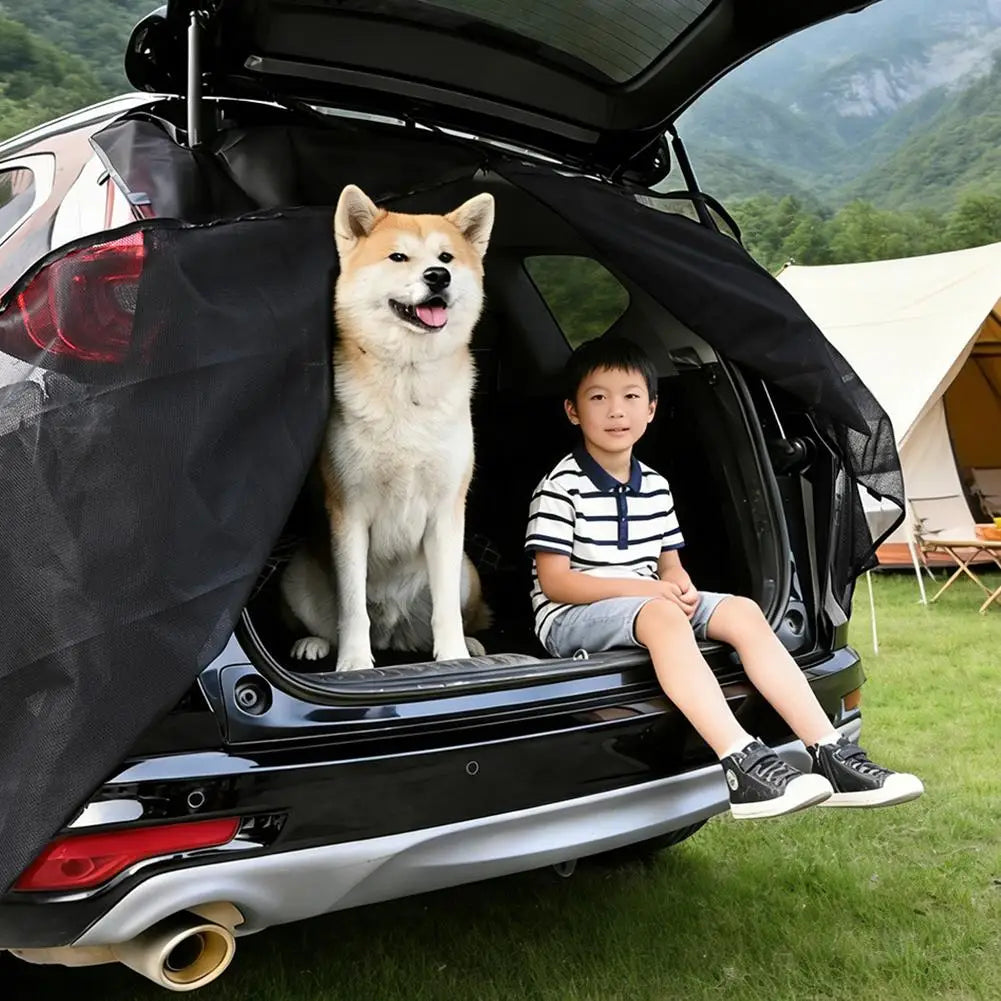 Auto Tailgate Mesh Screen Car Trunk Mosquito Net Standard Magnetic Qme