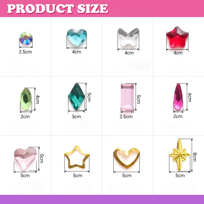 Tooth Gem Kit DIY Crystals Jewelry Kit Teeth Gems Kit Professional Fashionable Tooth Gems Kit for Teeth Teeth Jewelry Starter Qme