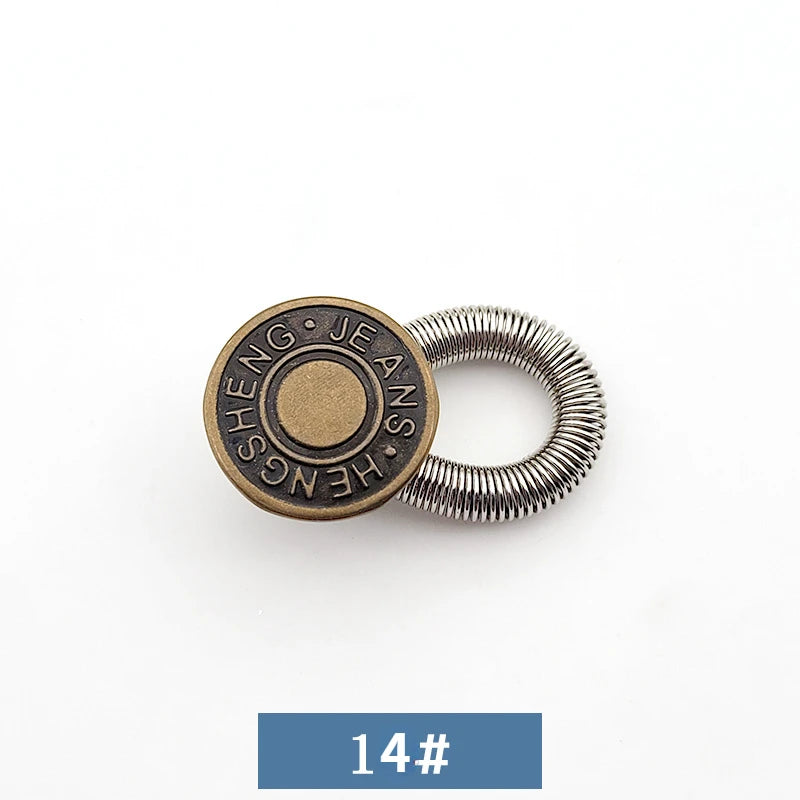 1/4/8pcs Detachable Jeans Waist Adjustment Buckle Metal Button Extender for DIY Pants Jeans Free Sewing Waist Extenders Buttons Qme 1pcs-14