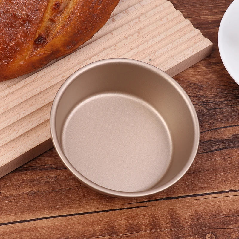 1Pc Carbon Steel Round Cheese Pan Cake Mold Air Fryer Bread Mould Tart Holder Pudding Jelly DIY Bakery Baking Cake Mold Pan. Qme