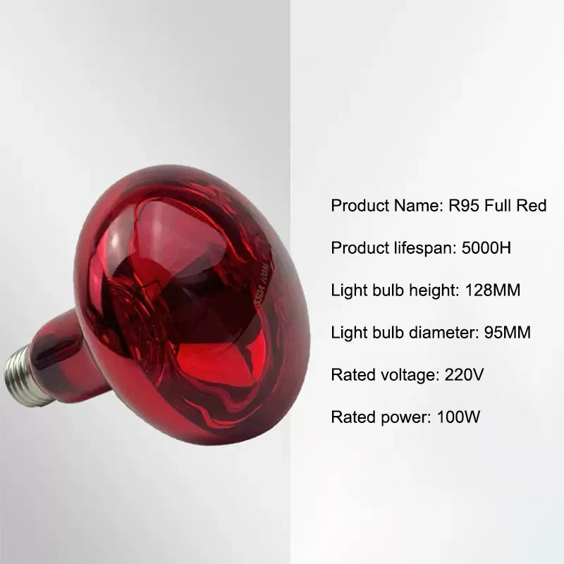 Multi Functional Red Heat Lamp Bulb 60W 100W 150W Near Infrared E27 Qme L