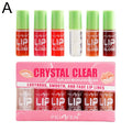 Moisturizing Lip Gloss Transparent Oil Hydrating Glaze Plumper Make Qme 6PCS