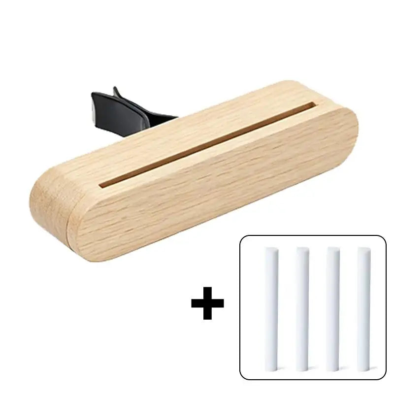 Wood Car Air Vent Diffuser Refillable, Car Fragrance Clip Diffuser, Car Aromatherapy Diffuser Long-Lasting Home Fragrance Qme A1