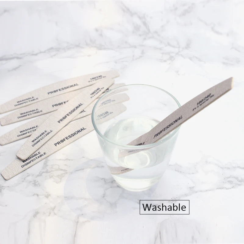 Wood Sandpaper Nail File 180 240 Professional Emery Board Manicure Qme