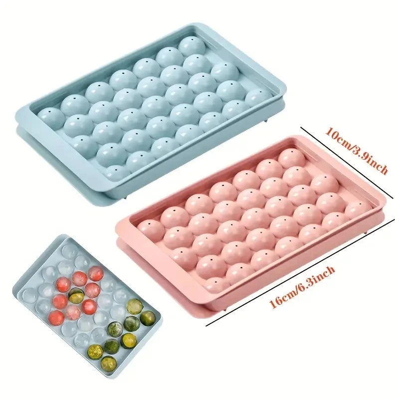 33 Ice Boll Hockey PP Mold Frozen Whiskey Ball Popsicle Ice Cube Tray Box Lollipop Making Gifts Kitchen Tools Accessories Qme