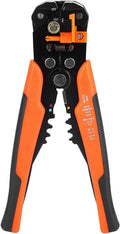 Multifunctional Cable Wire Stripper Cutter, Crimping Stripping Plier Tool, Self-adjusting 8" Automatic Wire Stripper Qme Orange