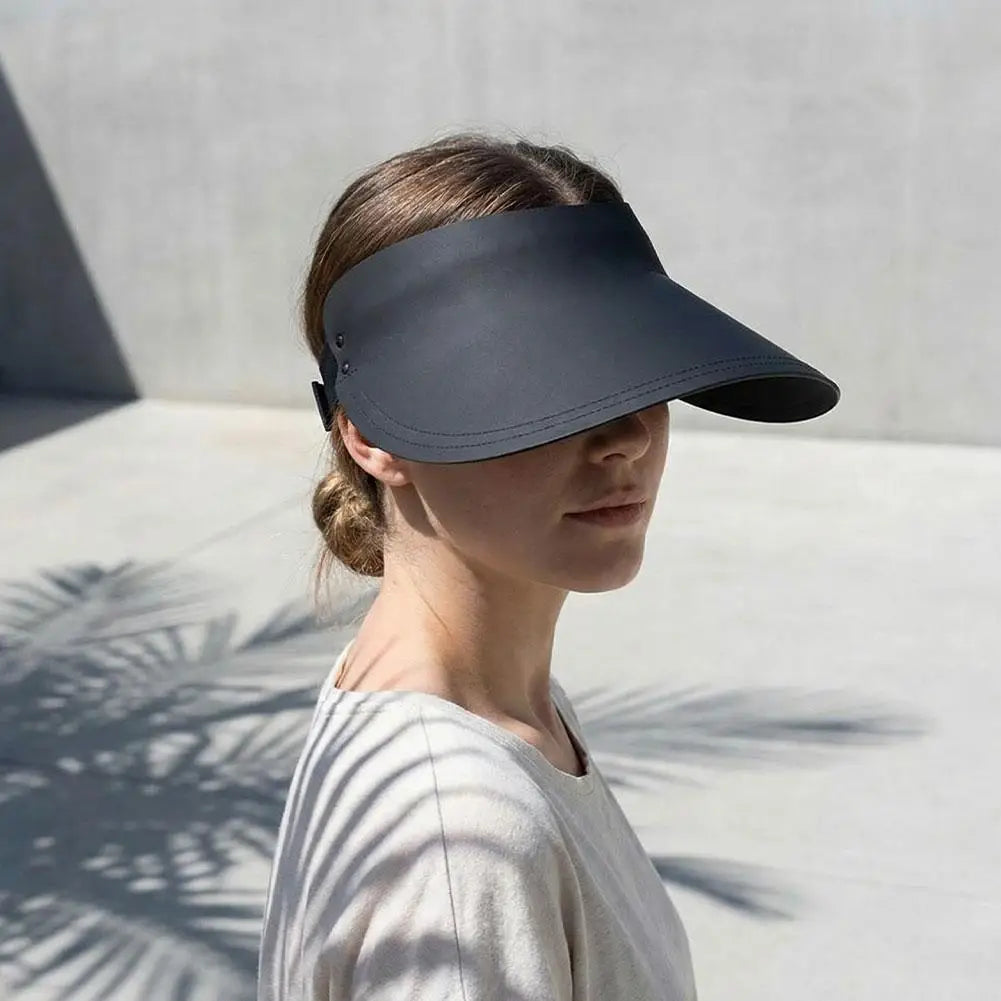 Seamless Wide Visor Brim Hat Sun UV Protection Empty Casual Fashion Qme