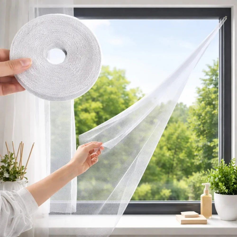 No Drill Self-Adhesive Window Mosquito Net 1PC Anti-Mosquito Screen Ideal for Bedroom Kitchen Outdoor Protection Qme