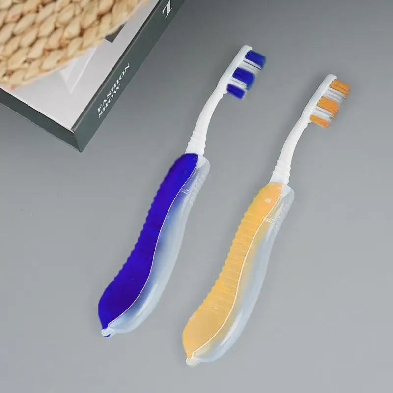 Compact Folding Toothbrush Foldable Design Travel Pocket Suitable Qme Bronze one size