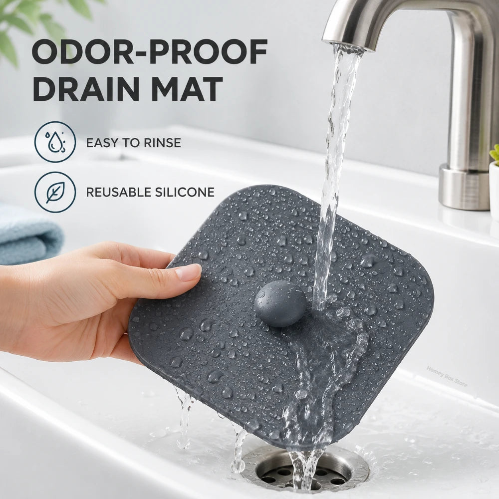 1/3pcs Durable Waterproof Silicone Drain Cover Anti-odor Stopper Pad Practical Supply for Home Toilet and Bathroom Use Qme