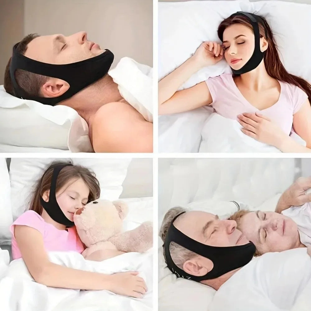 Adjustable Anti Snoring Chin Strap Breathable Comfortable Mouth Qme