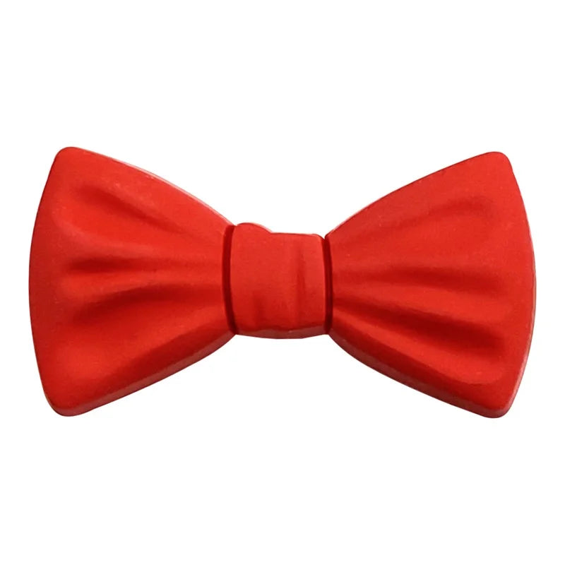 2026 Fashion 1PCS PVC Sweet Pink Red Bow Knot Shoe Charms DIY Shoe Buckle Accessories PVC Shoe Decorations Christmas Gifts Qme Style 5 CN