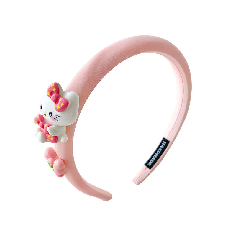 Hello Kitty Kuromi Hair Accessories Cute and Adorable Headbands That Don't Tighten the Hair Versatile Hair Clips and Accessori Qme