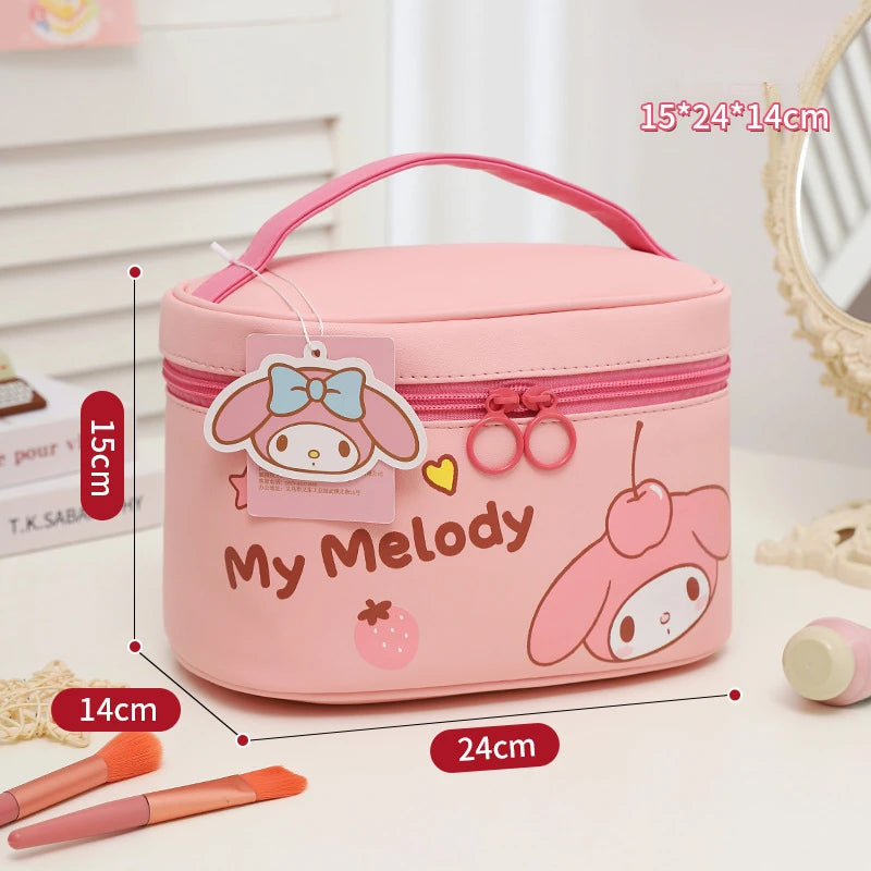 Hello Kitty Kuromi Cute Cartoon-Style Handbag Portable, Large-Capacity Toiletry and Skincare Storage Bag Toiletry Bag Qme 2