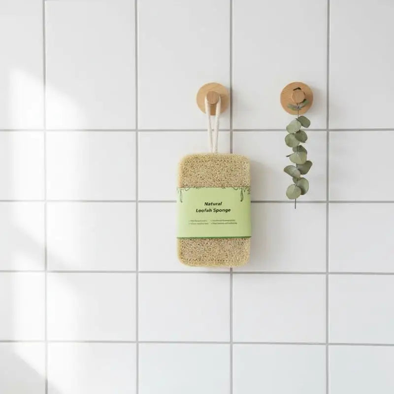 Eco-friendly Loofah Dish Sponge Natural Scrub Pad Kitchen Glass Plate Qme
