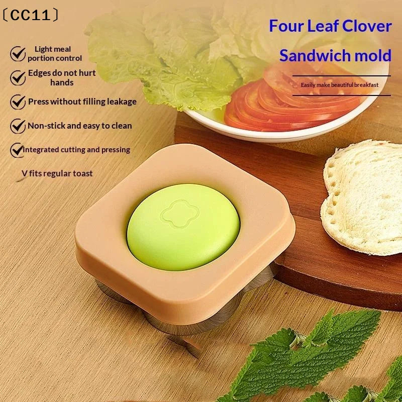 Sandwich Cutter Sealer Tool Stainless Steel Mold Kids Lunch Bread Qme