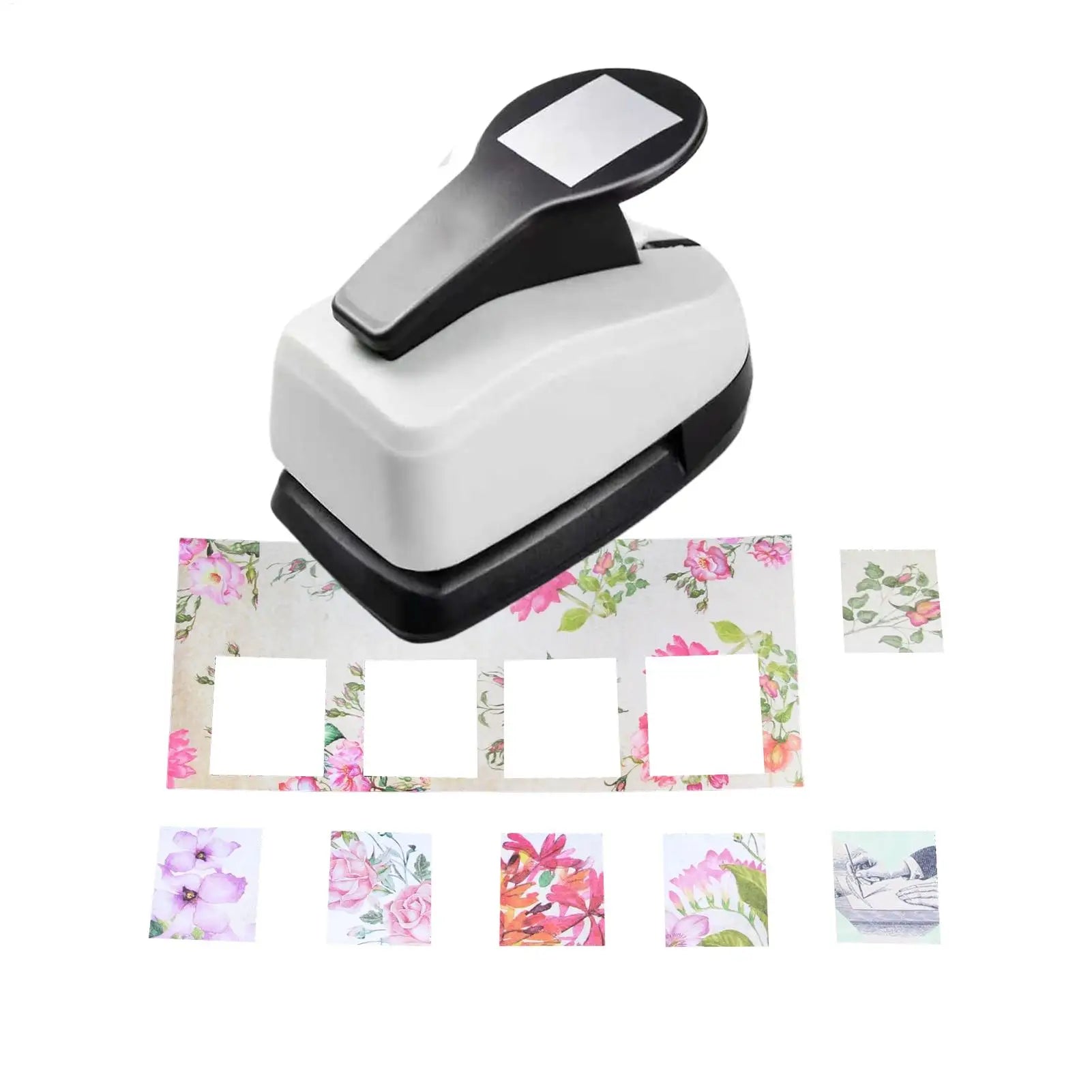 Square Punches for Paper Crafts Cutter Tool Rectangle Paper Punch for Adult Child Student Kids Label Art Project Card Making Qme