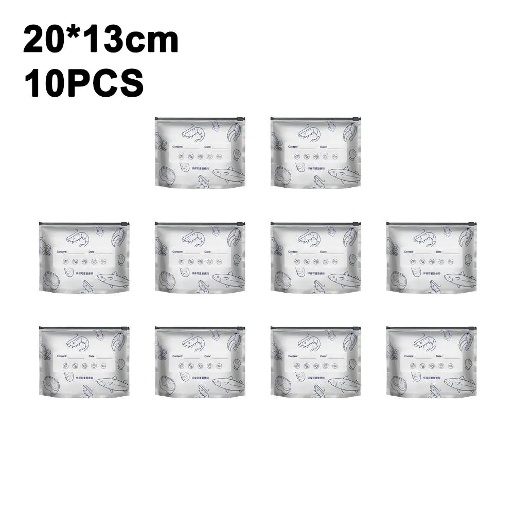 Reusable Aluminum Foil Sealable Storage Bags Vegetable Fruit Meat Qme S