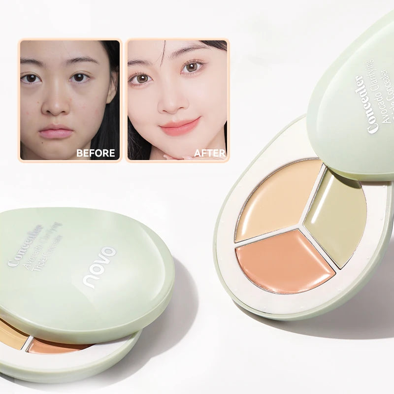 3D Contour Cream Concealer Palette Matte Finish Long-lasting Conceal Qme