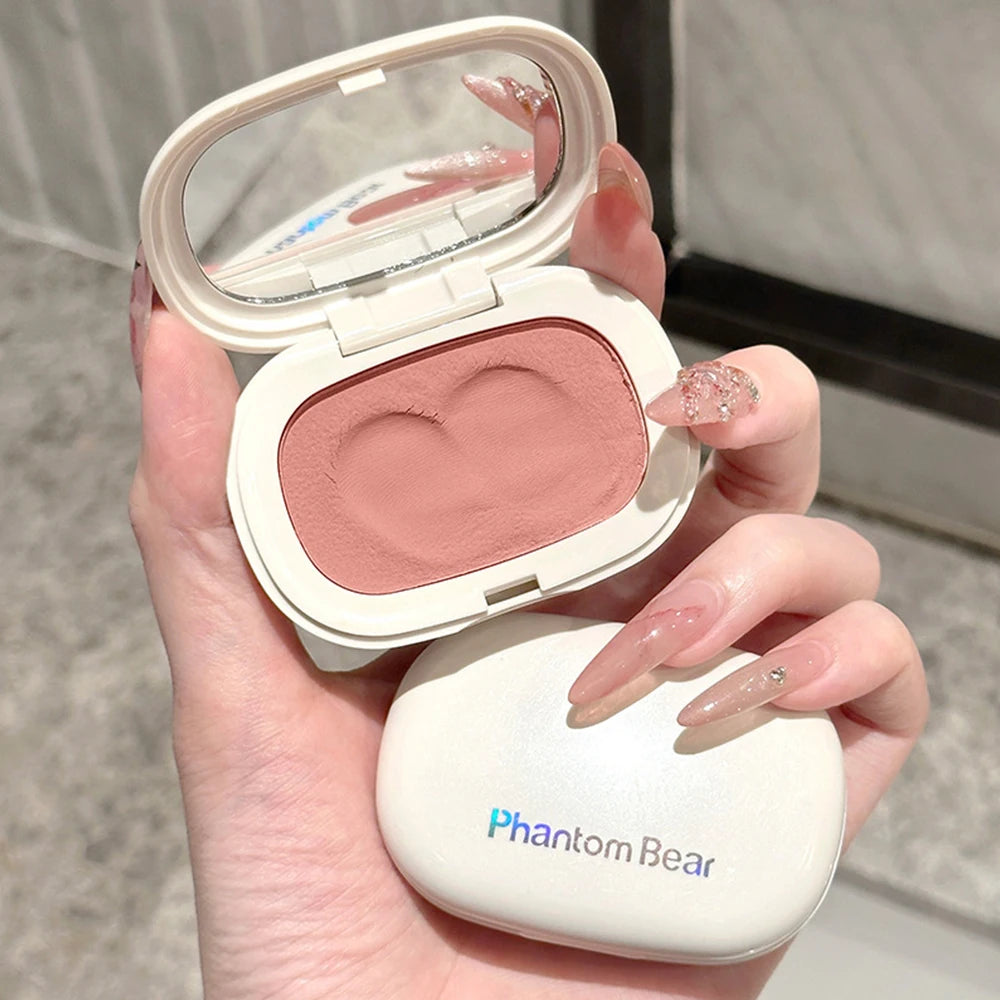 Single Color Blush Silky Texture High Color Rendering No Powder Feeling Low Saturation Long-lasting Natural Matte Blush Cream Qme