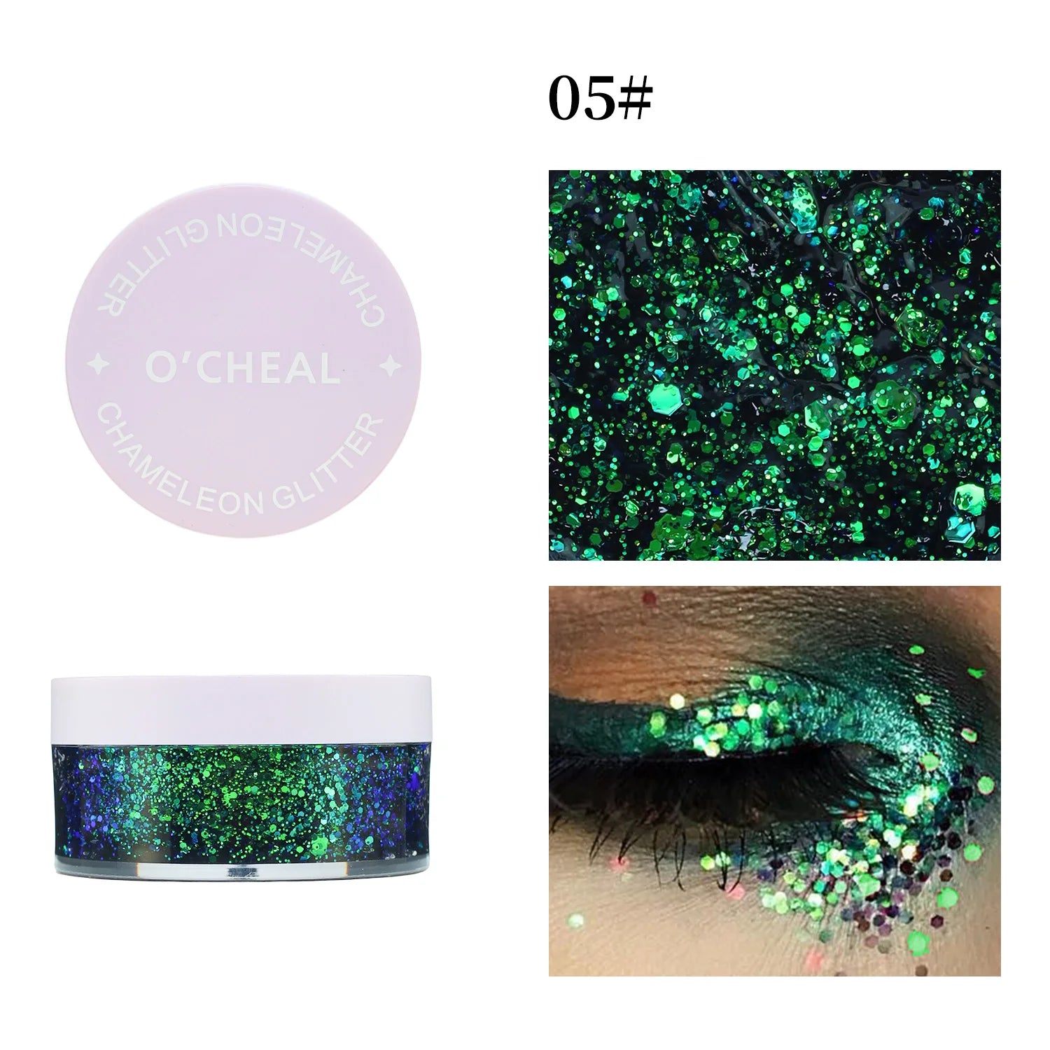 Chameleon Glitter Powder Long-lasting Waterproof Shiny Suitable Hair Qme 05