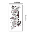 Pink rose and butterfly sexy leg tattoo stickers, realistic, colorful, waterproof, sweatproof, disposable temporary stickers. Qme AQ-045