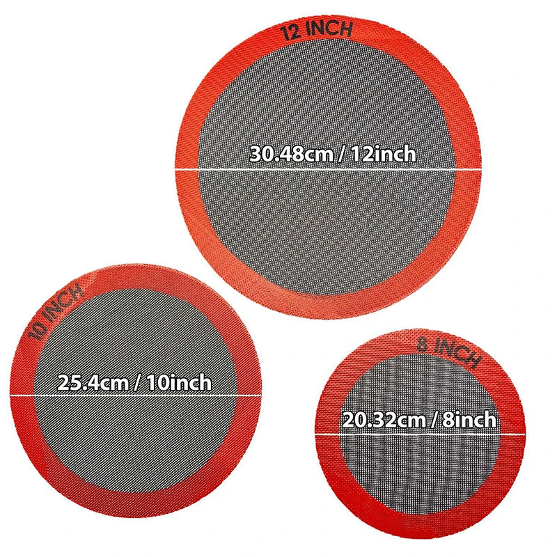 1 Oven Round Silicone Perforated Baking Mat Non-stick Reusable Sheets Qme 3PCS